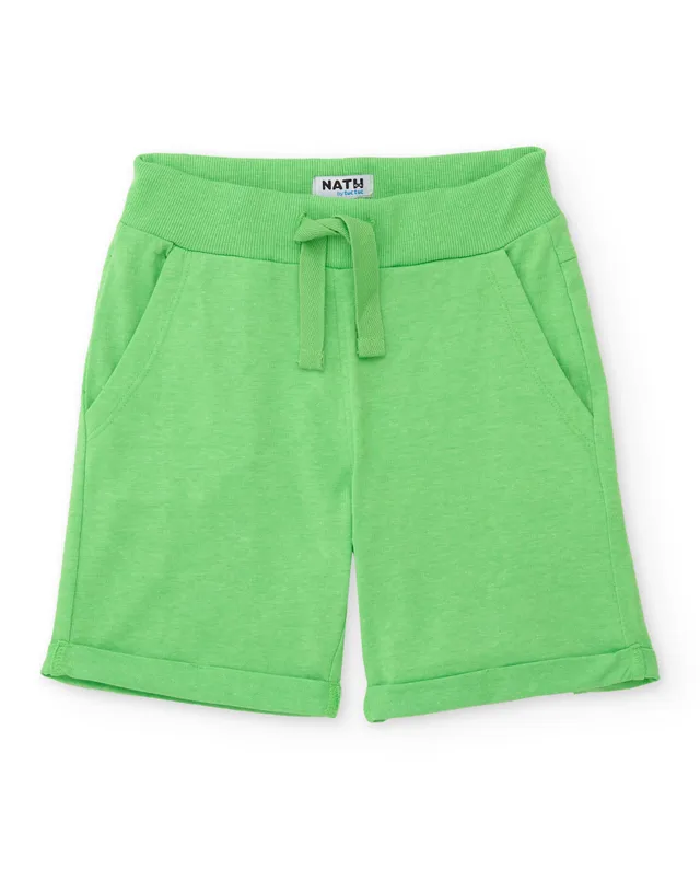 TucTuc Bermuda Bambino Maglia Verde Cotone Tasche