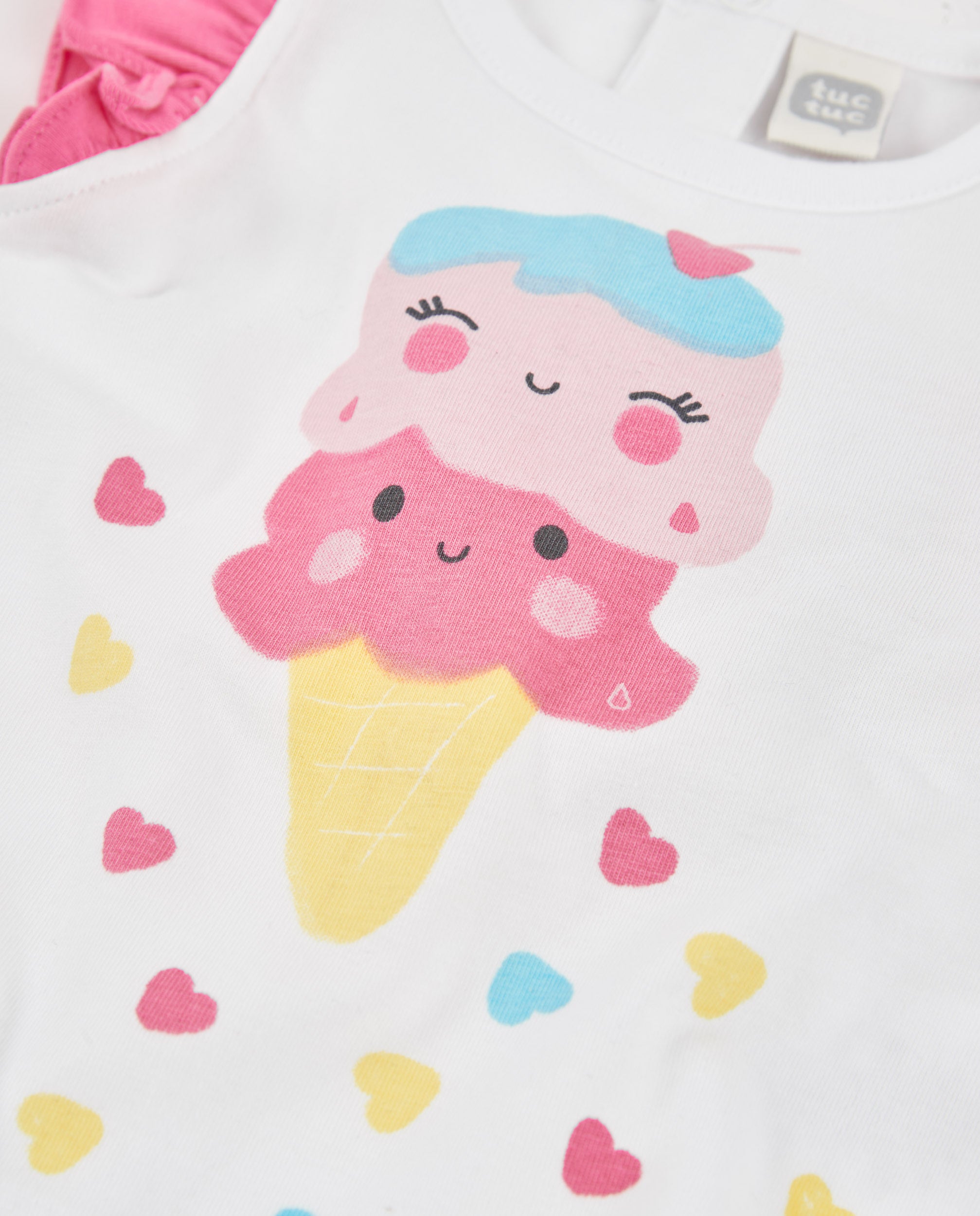 TucTuc Completi Maglia Neonata Bianco 3-6 Mesi Volant