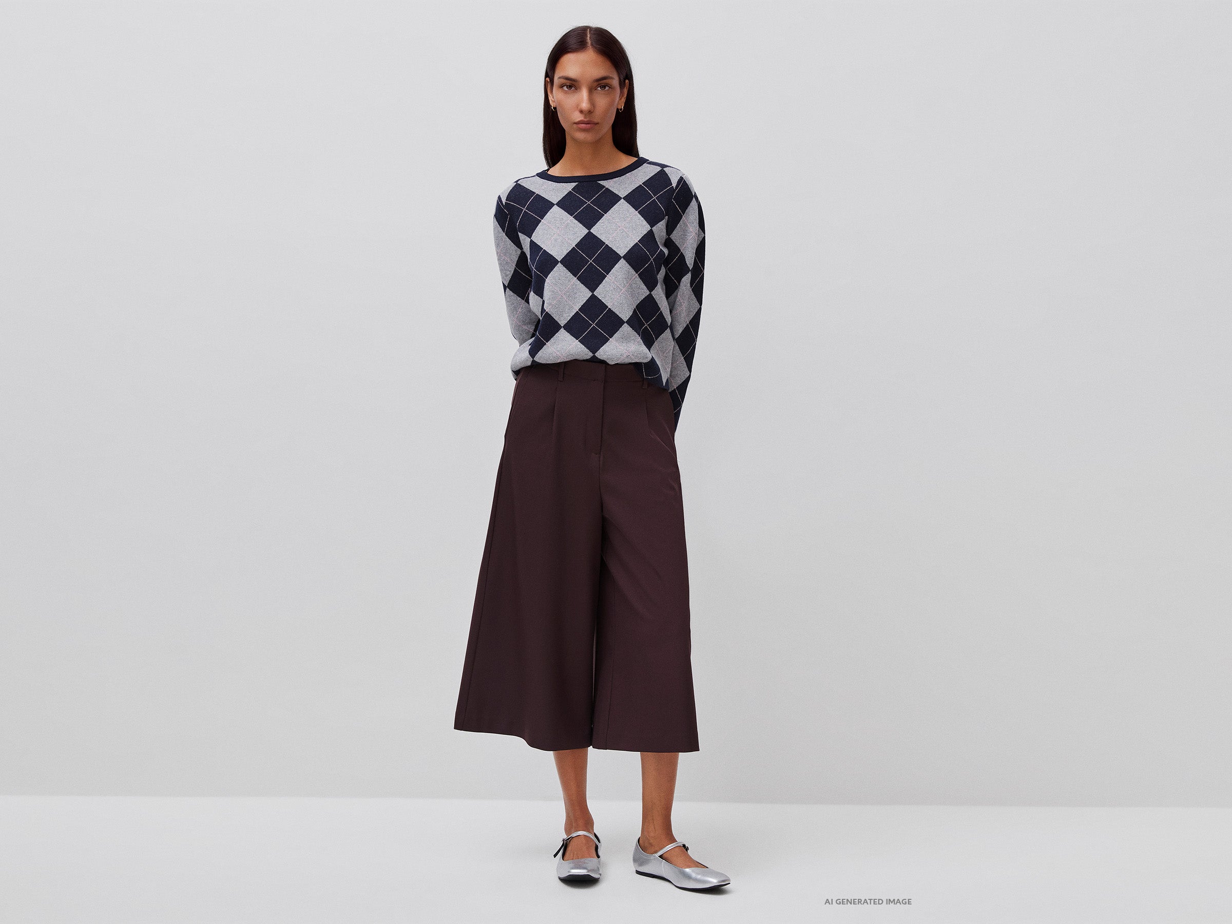 United Colors of Benetton Pantaloni Culotte 42 viscosa