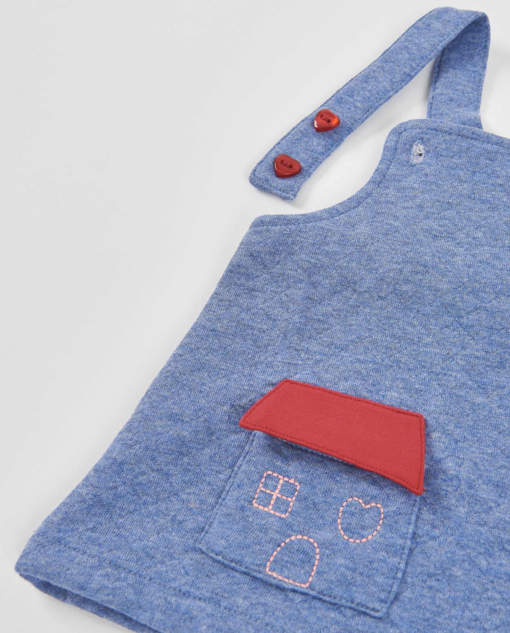 TucTuc Completi Felpa Vestito Set Blu Neonata Cotone