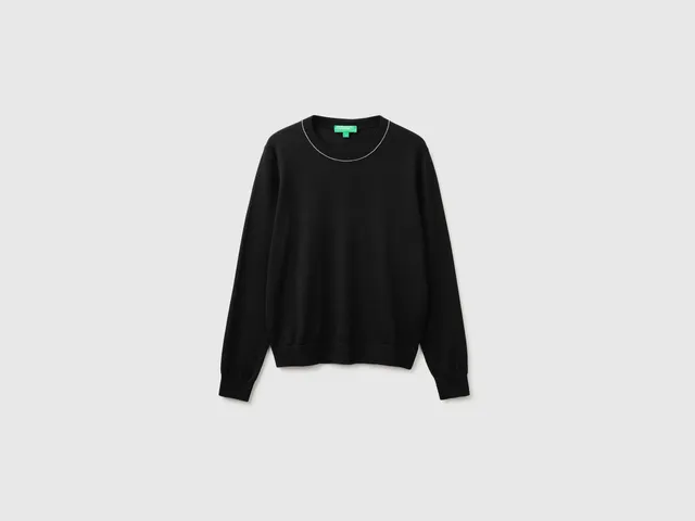 United Colors of Benetton Maglione girocollo pura lana merino taglia M