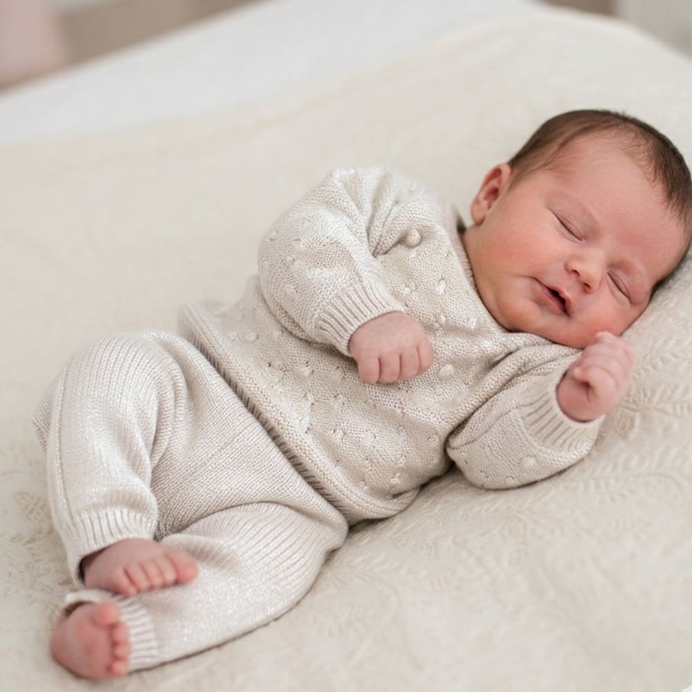 Petite Citrouille Basiques completino neonato cotone bianco