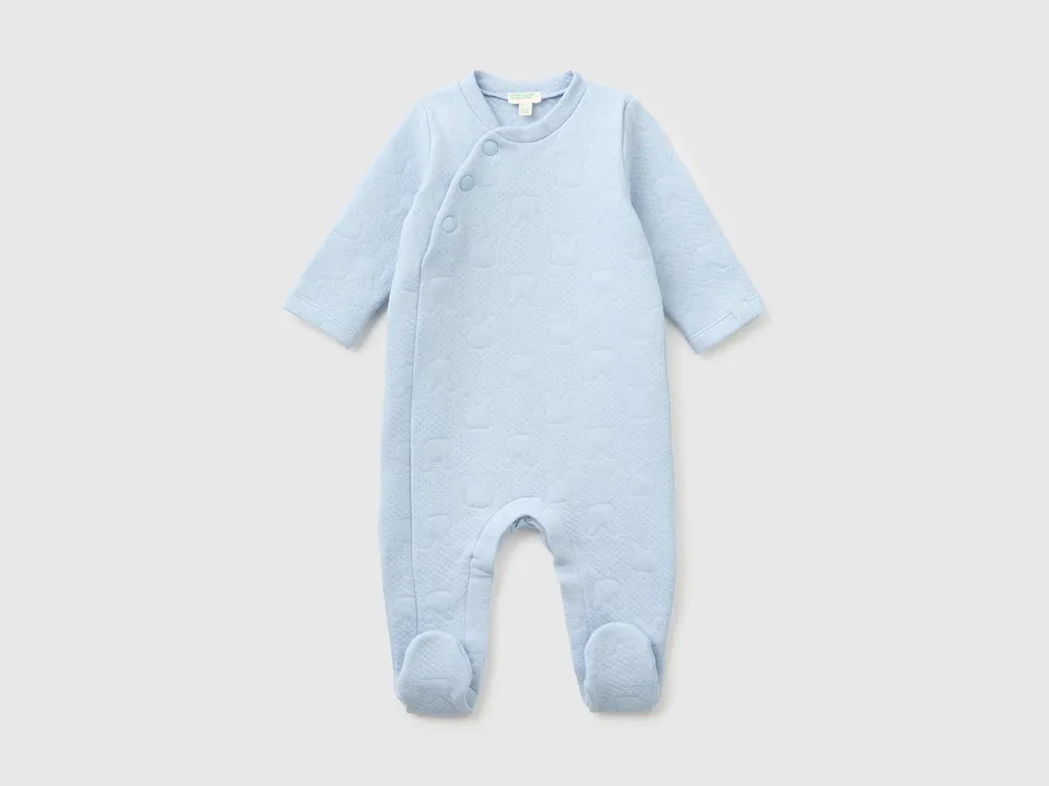 Benetton Bodysuits pagliaccetto jacquard coniglio cotone