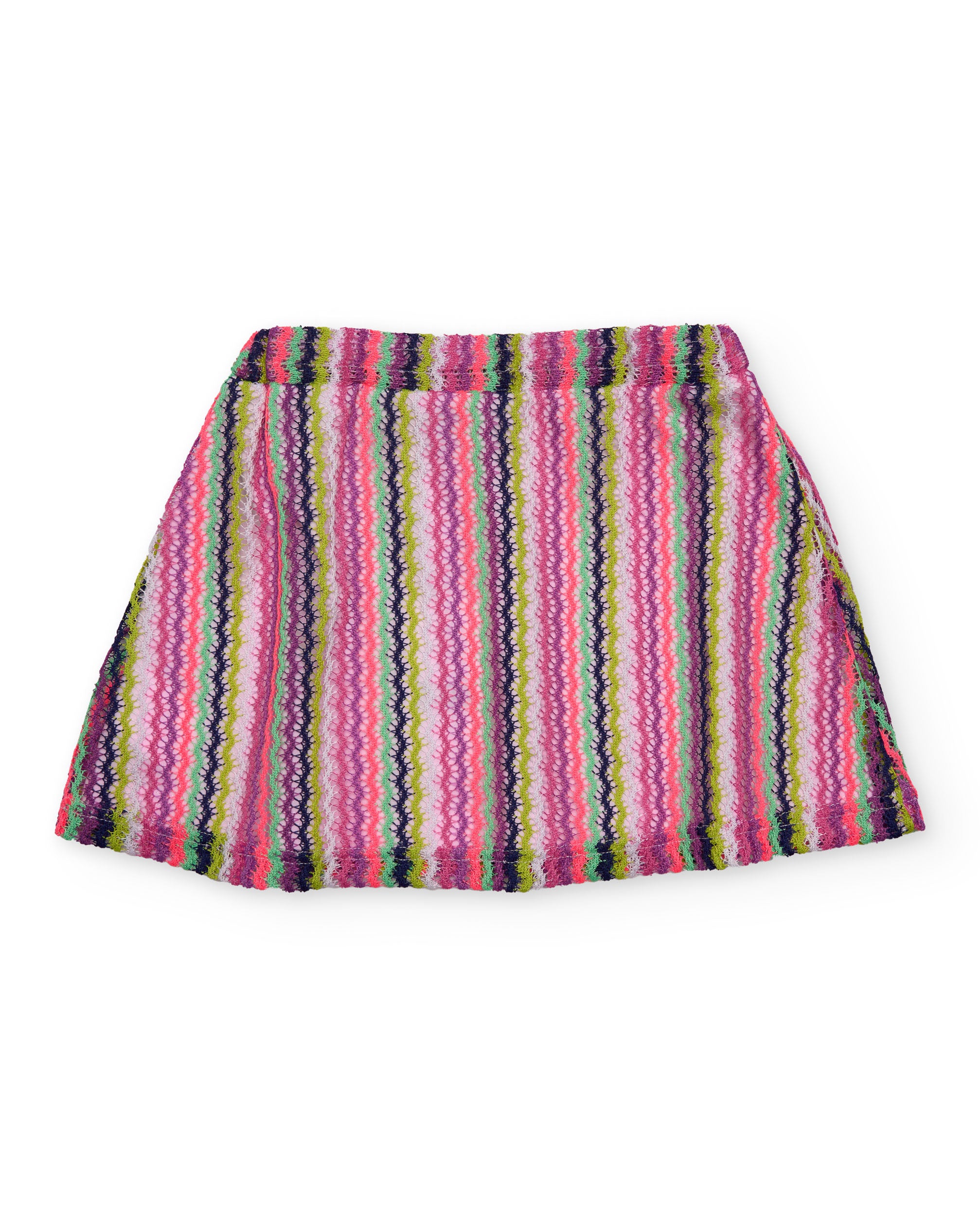 TucTuc Gonne Maglia Bambina Rosa a Righe Ondulate