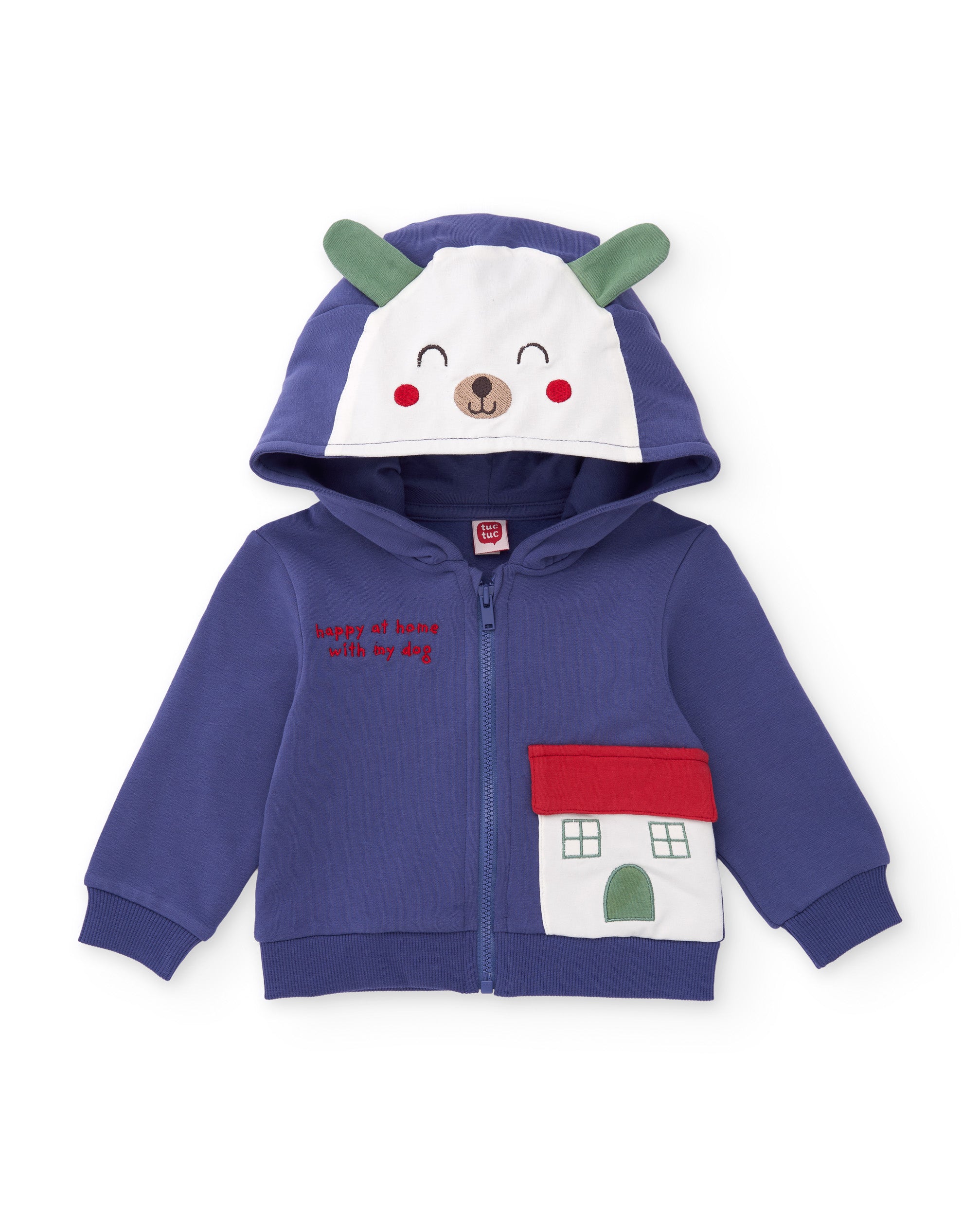 TucTuc Completi Felpa Neonato Viola Cappuccio Orecchie
