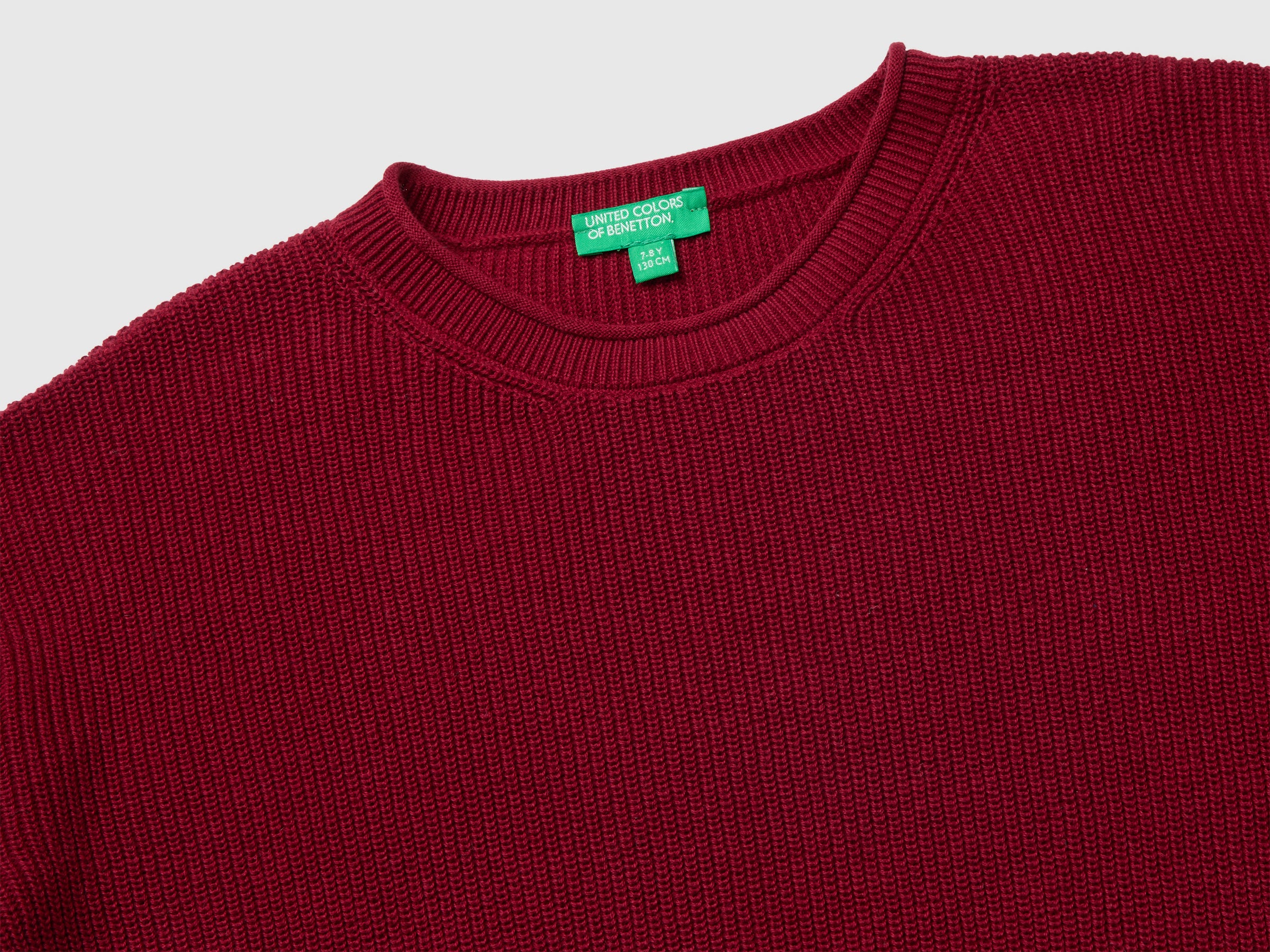 United Colors of Benetton Maglione Cotone Puro Girocollo L