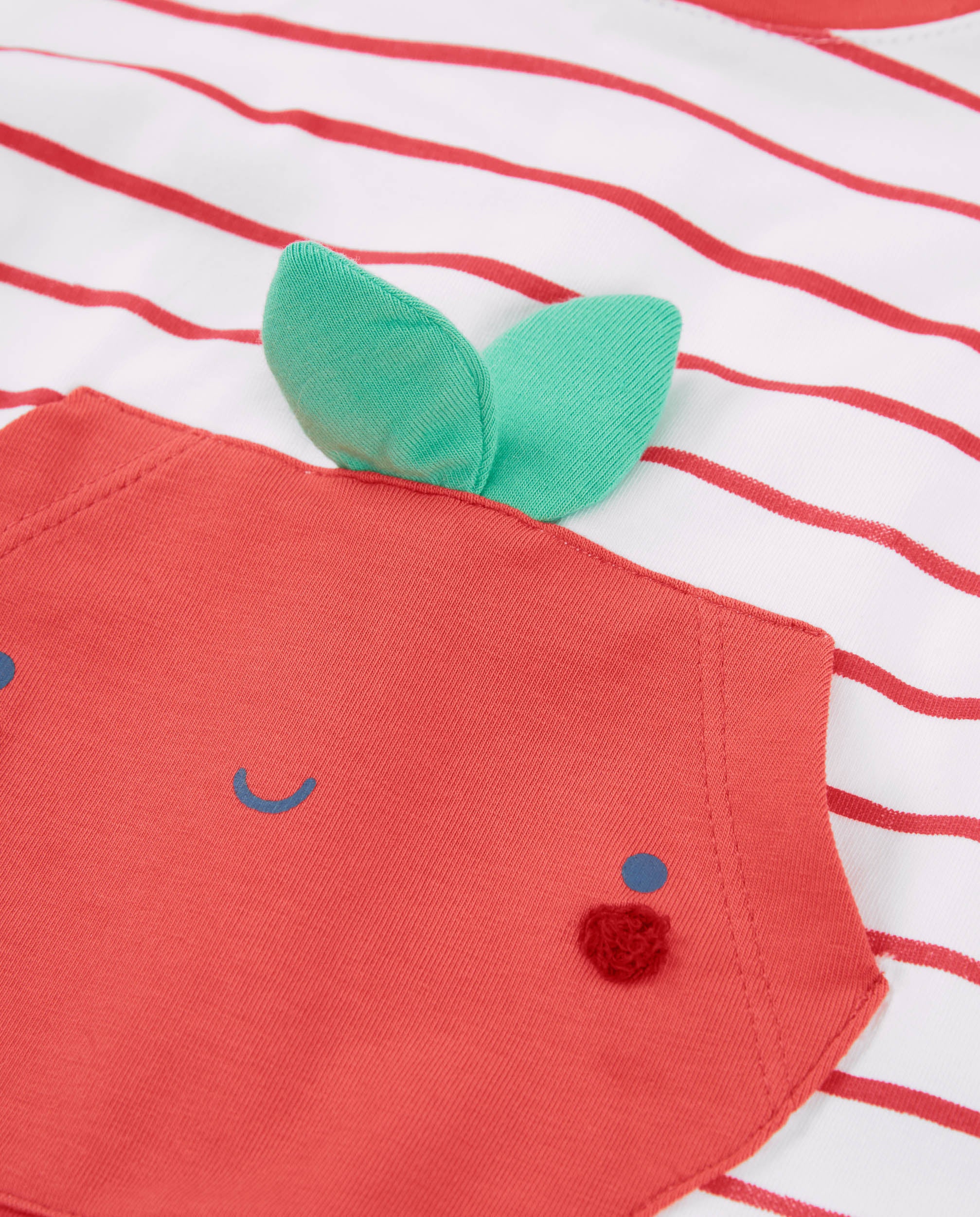 TucTuc Completi maglia neonato righe rosso 2pz