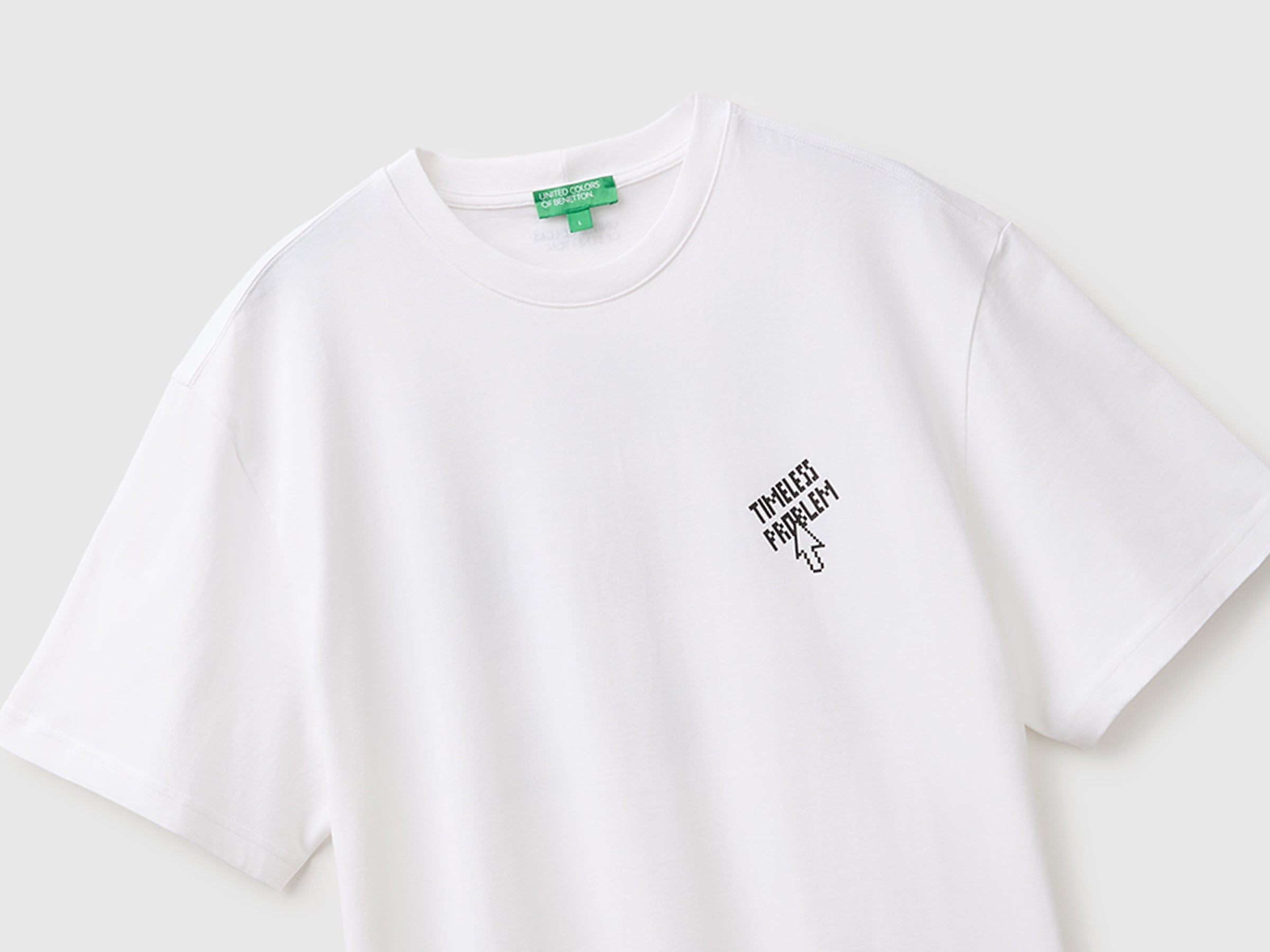 United Colors of Benetton T-Shirt Stampa Cotone Bio Donna