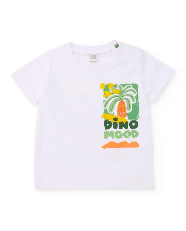 TucTuc Magliette t-shirt palma maglia bianco stampa verde