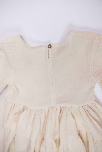 Pamboo Muslin Dress abito bambina mussola manica lunga cotone