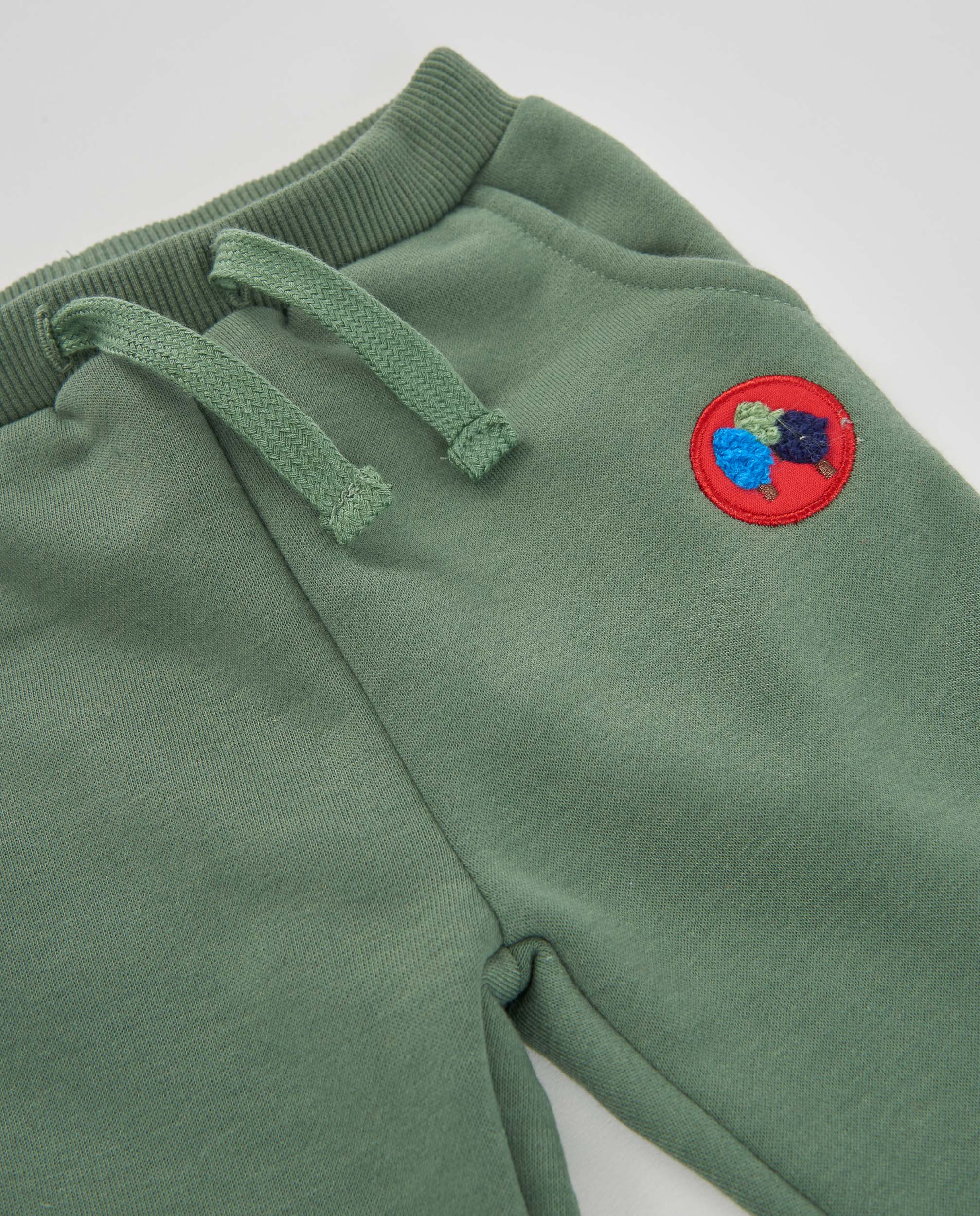TucTuc Pantaloni Felpa Bambino Verde con Coulisse