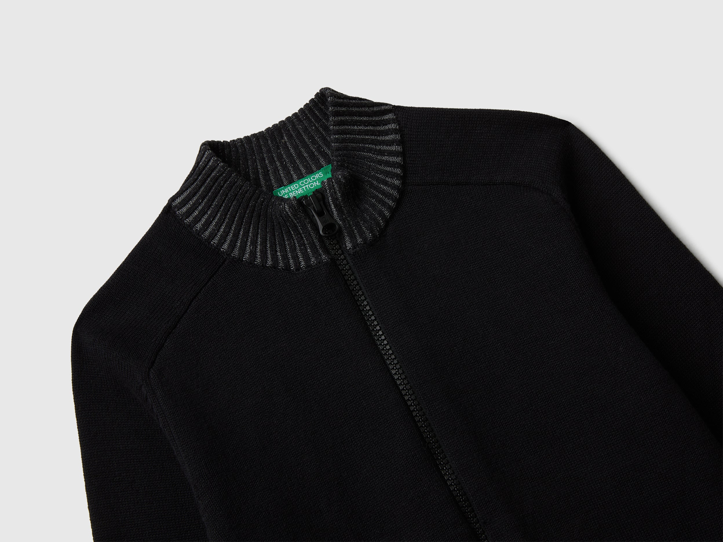 United Colors of Benetton Sweaters Maglione zip cotone bio M