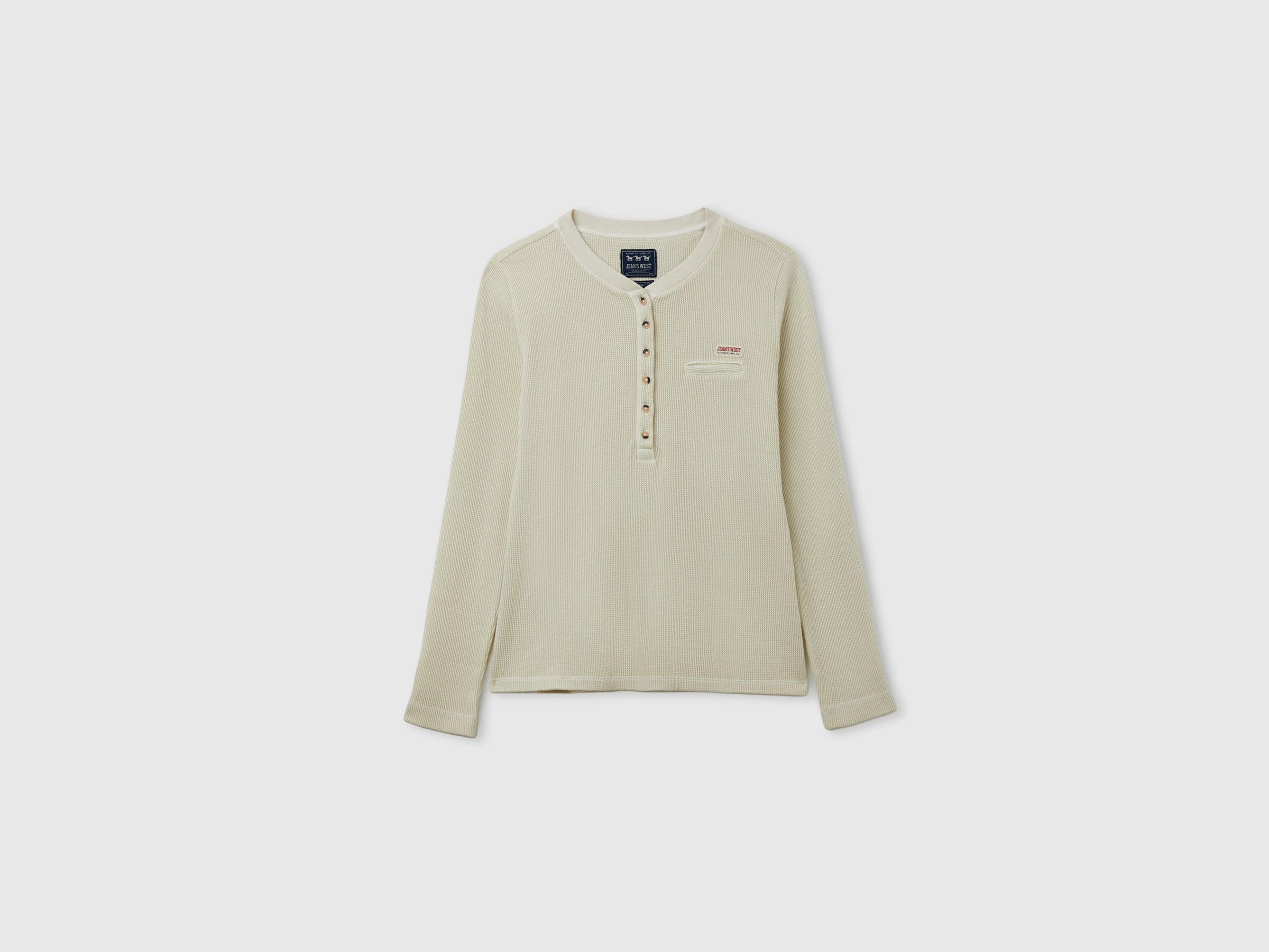 Benetton Henley Vintage maglietta manica lunga cotone M