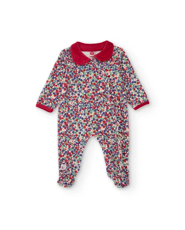TucTuc Tutine Tutina Neonato Cotone Floreale con Piedini