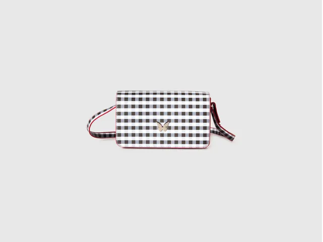 United Colors of Benetton borsa tracolla vichy similpelle