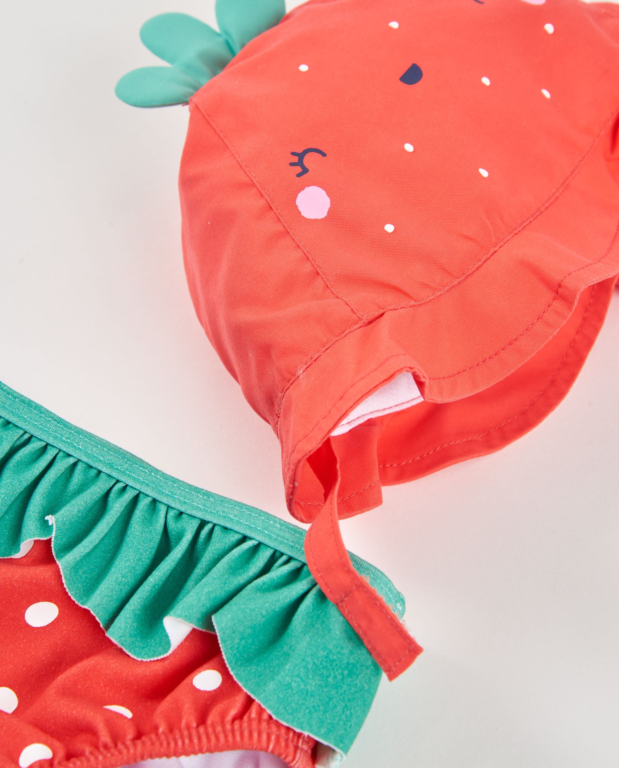TucTuc Costumi Da Bagno Completino Neonata Rosso 1-3 Mesi UPF 50+