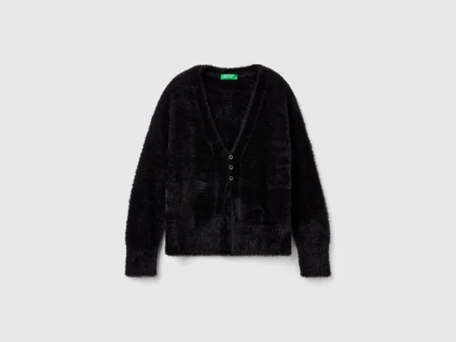 United Colors of Benetton Cardigan Donna Filato Morbido Bottoni