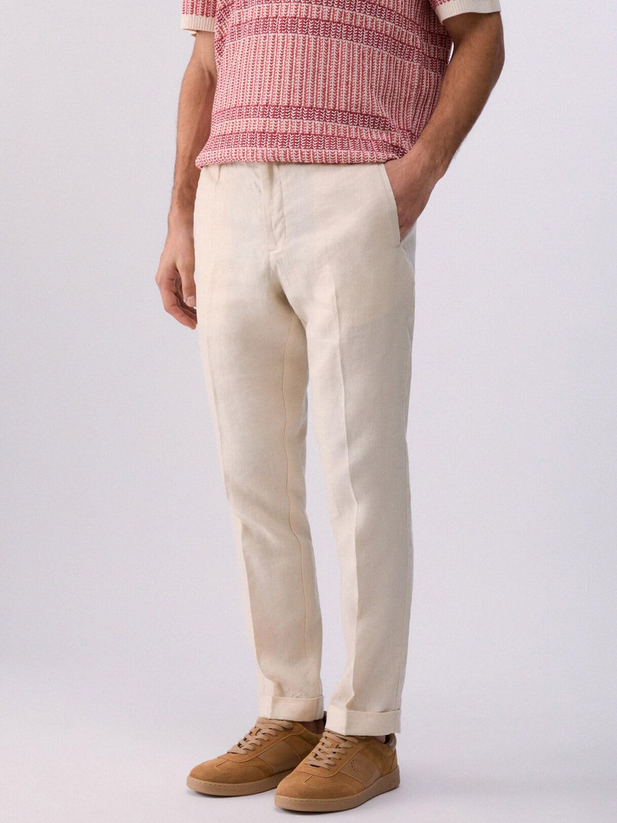 Liu Jo Pantaloni 100% Lino Uomo Taglia 44