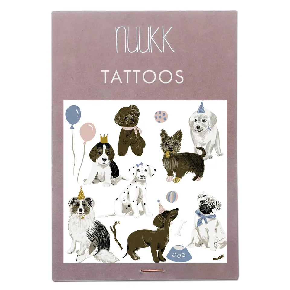 Nuuk tatuaggi temporanei cani bambini vegan