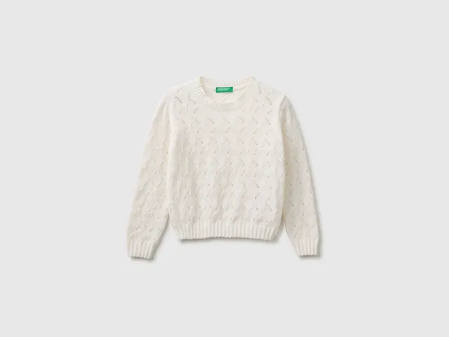 United Colors of Benetton Chenille maglione ciniglia girocollo bimbo