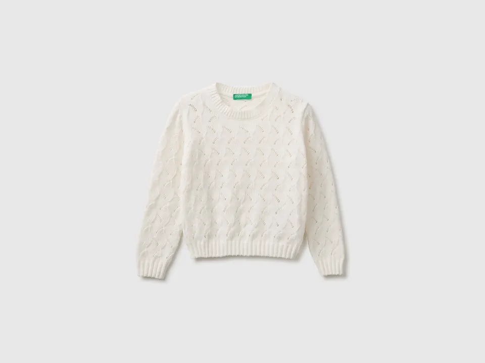 United Colors of Benetton Chenille maglione ciniglia girocollo bimbo