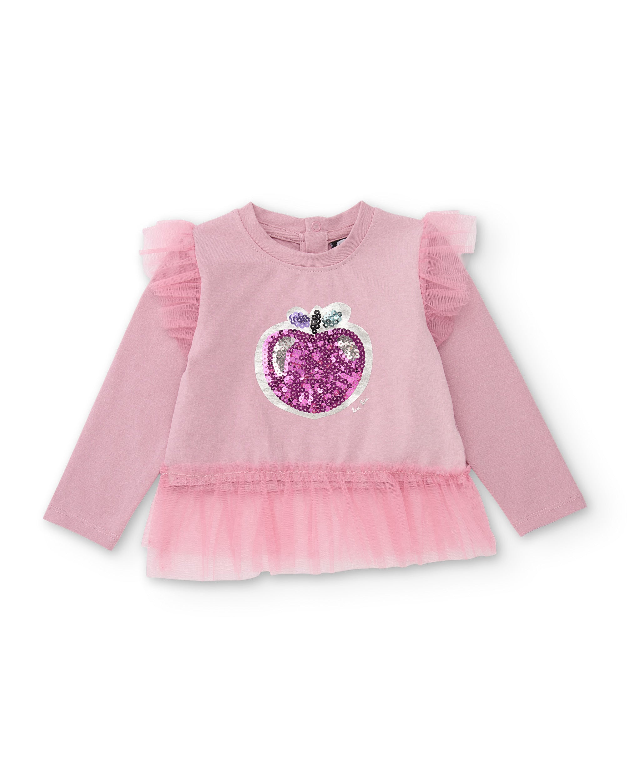 TucTuc Maglietta Bambina Rosa Cotone Paillettes