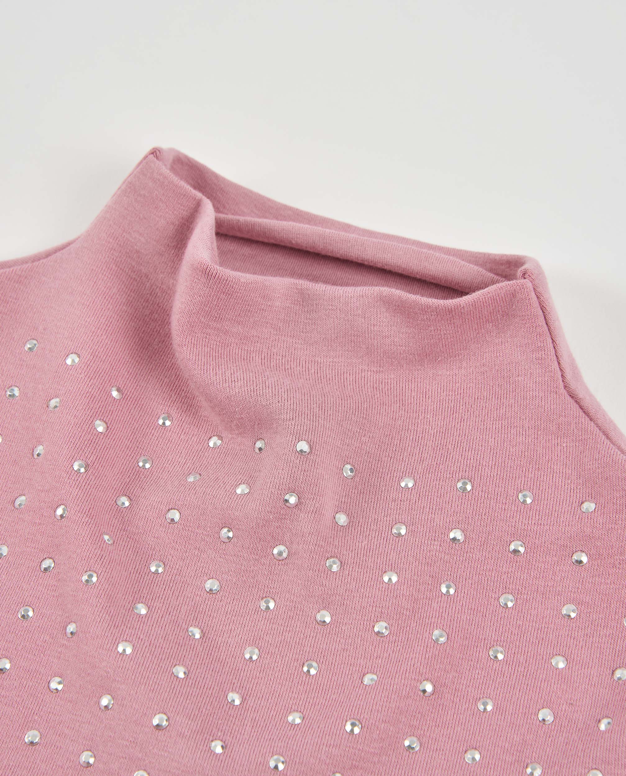 TucTuc Magliette maglia bambina rosa collo alto