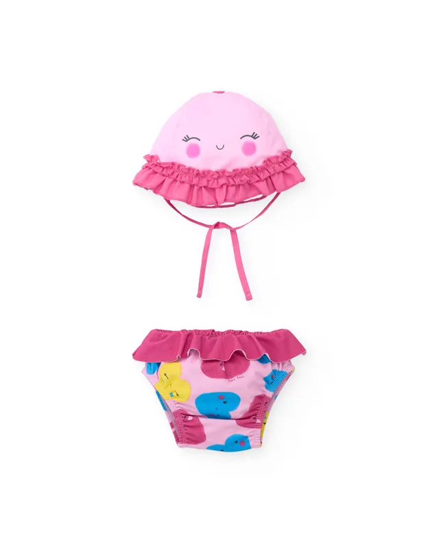 TucTuc Costumi Da Bagno completino neonata rosa UPF 50+