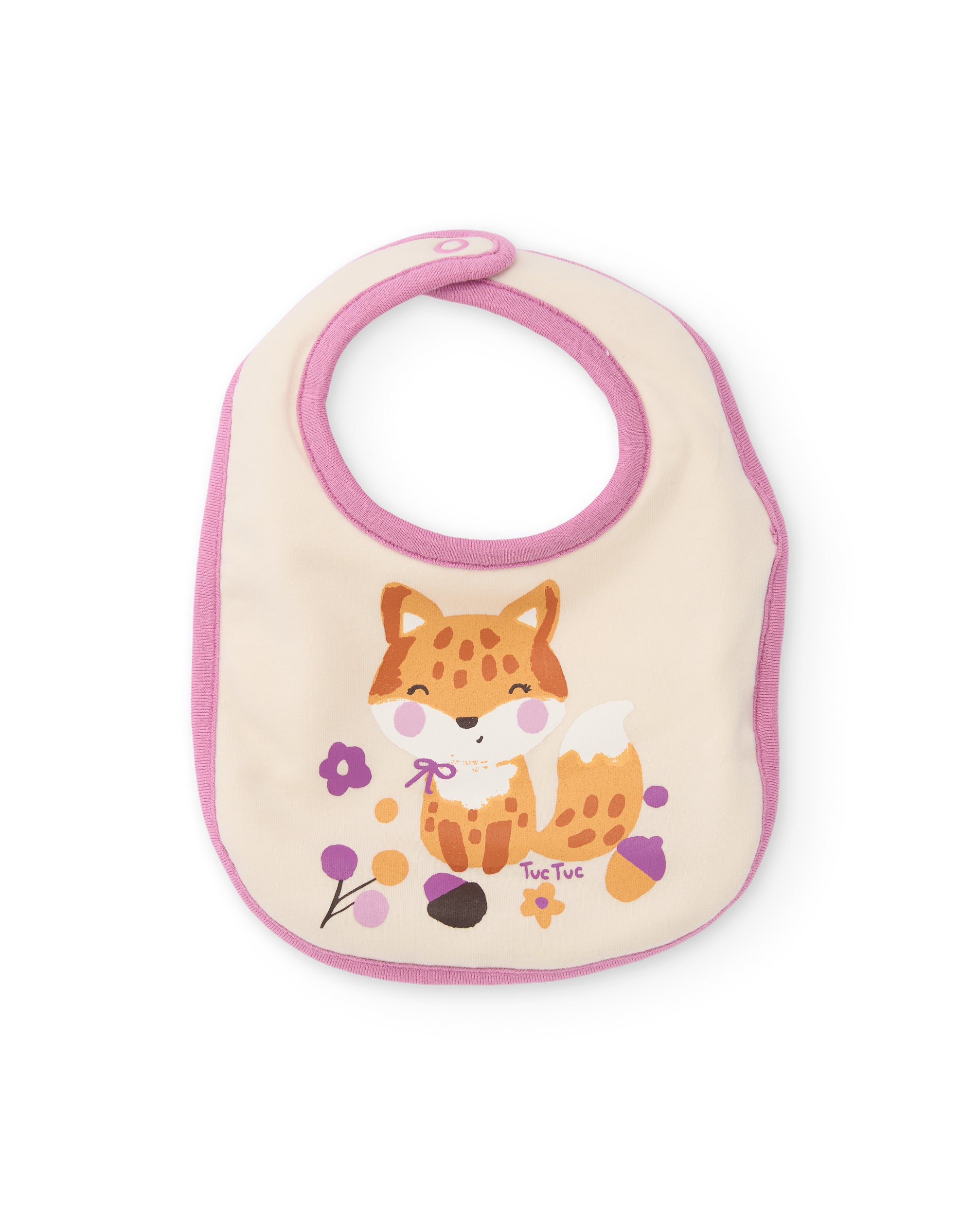 TucTuc Accessori Set 2 Bavaglini Neonata Rosa Volpe