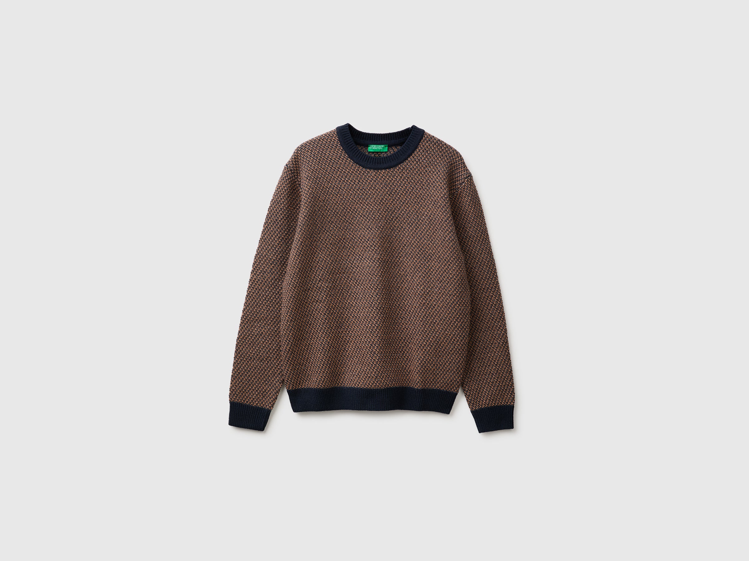 United Colors of Benetton Maglione Jacquard Lana Cotone