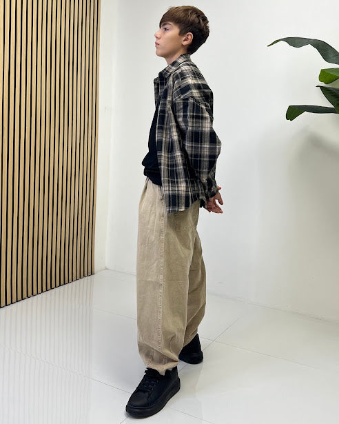 Sottosopra Pantalone an848420p balloon marrone delavato