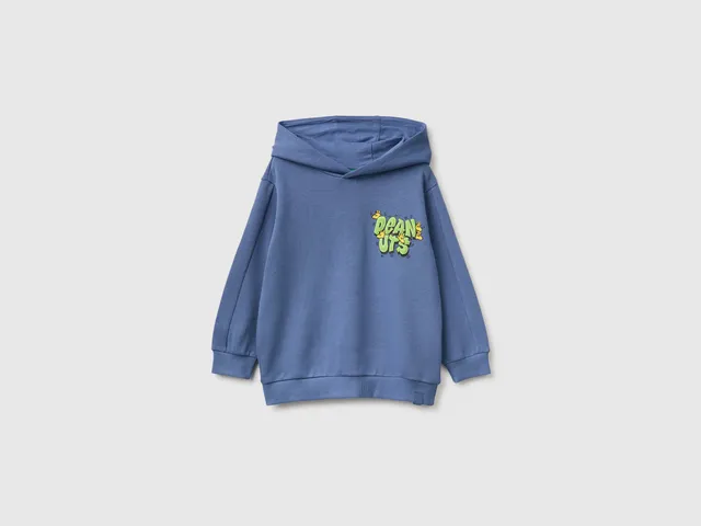 United Colors of Benetton Felpa Cappuccio Peanuts 104 Cotone Bio