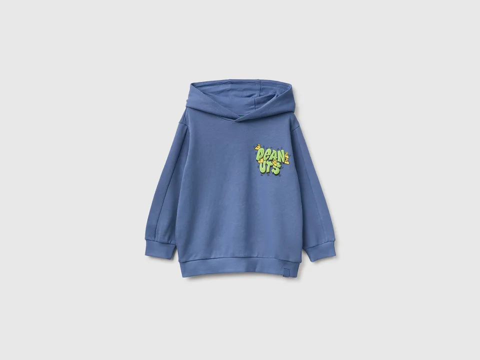 United Colors of Benetton Felpa Cappuccio Peanuts 104 Cotone Bio