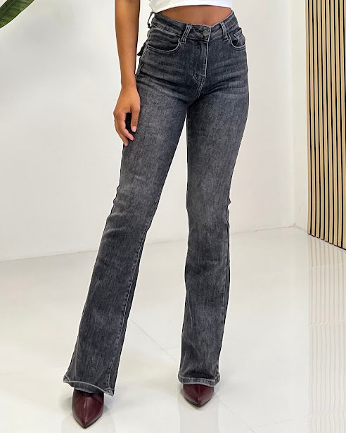 Sottosopra JEYW1813 jeans zampa grigio scuro taglia M