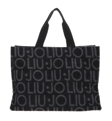 Liu Jo Jeans Tote Logo Allover Shopper Nero