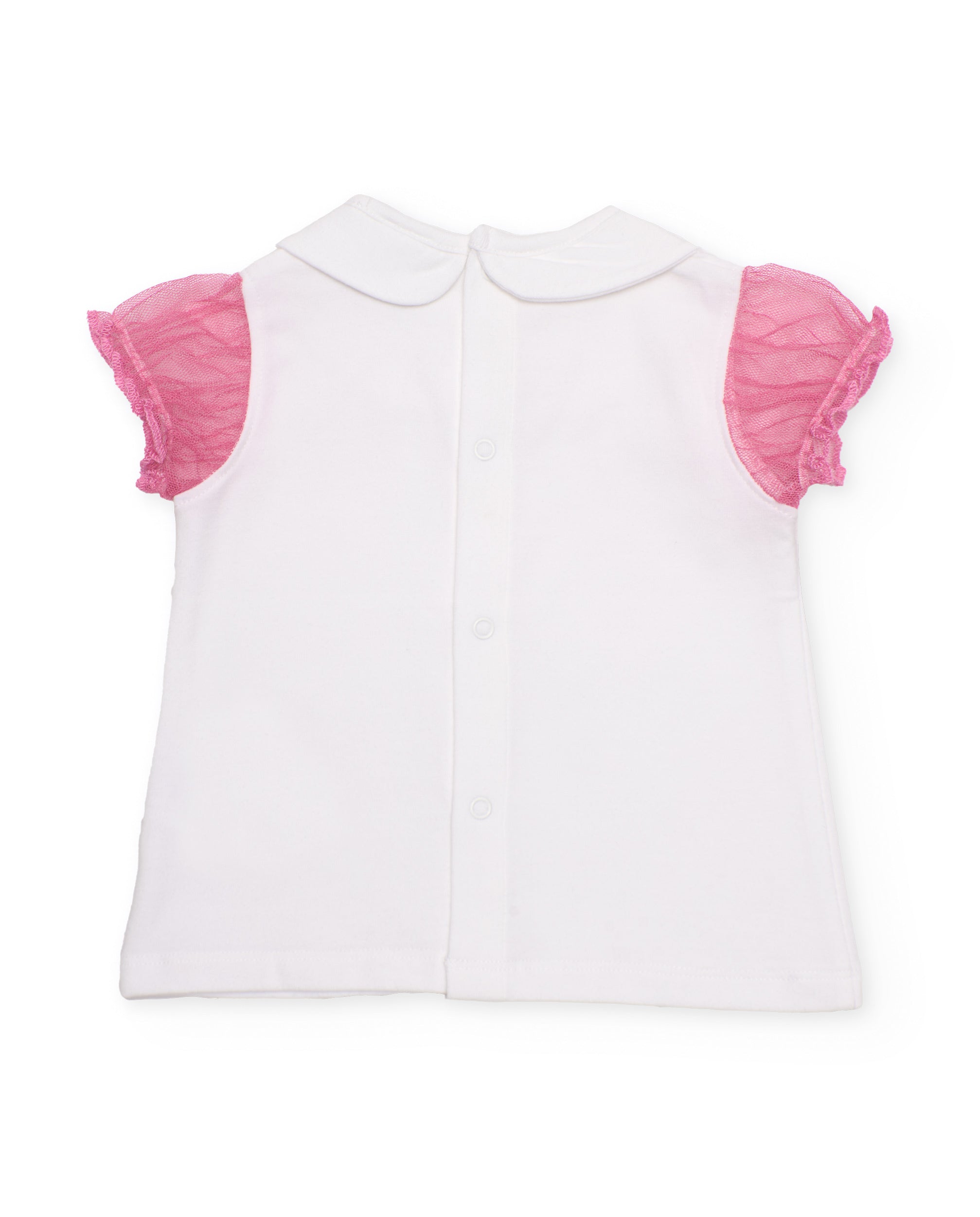 TucTuc Completo neonato rosa 3 pezzi in maglia fiori