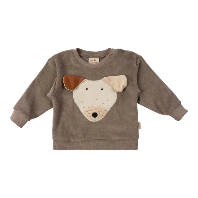 Woolly Organic Embroidered Terry maglione spugna bio ricamo