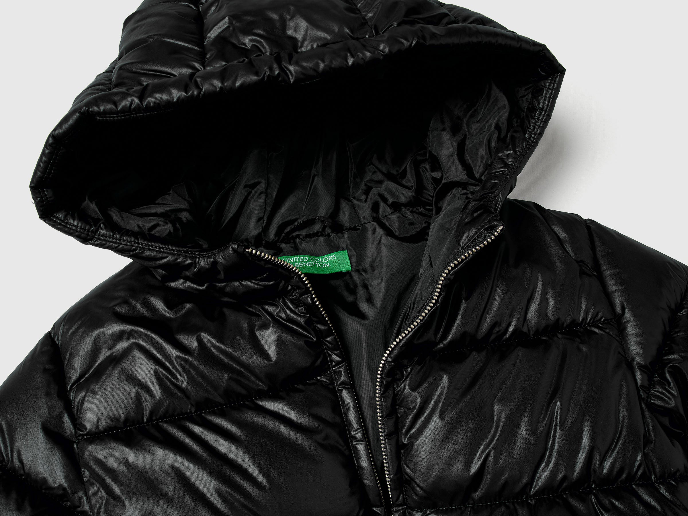 Benetton Jackets and Coats piumino lungo cintura nylon taglia S