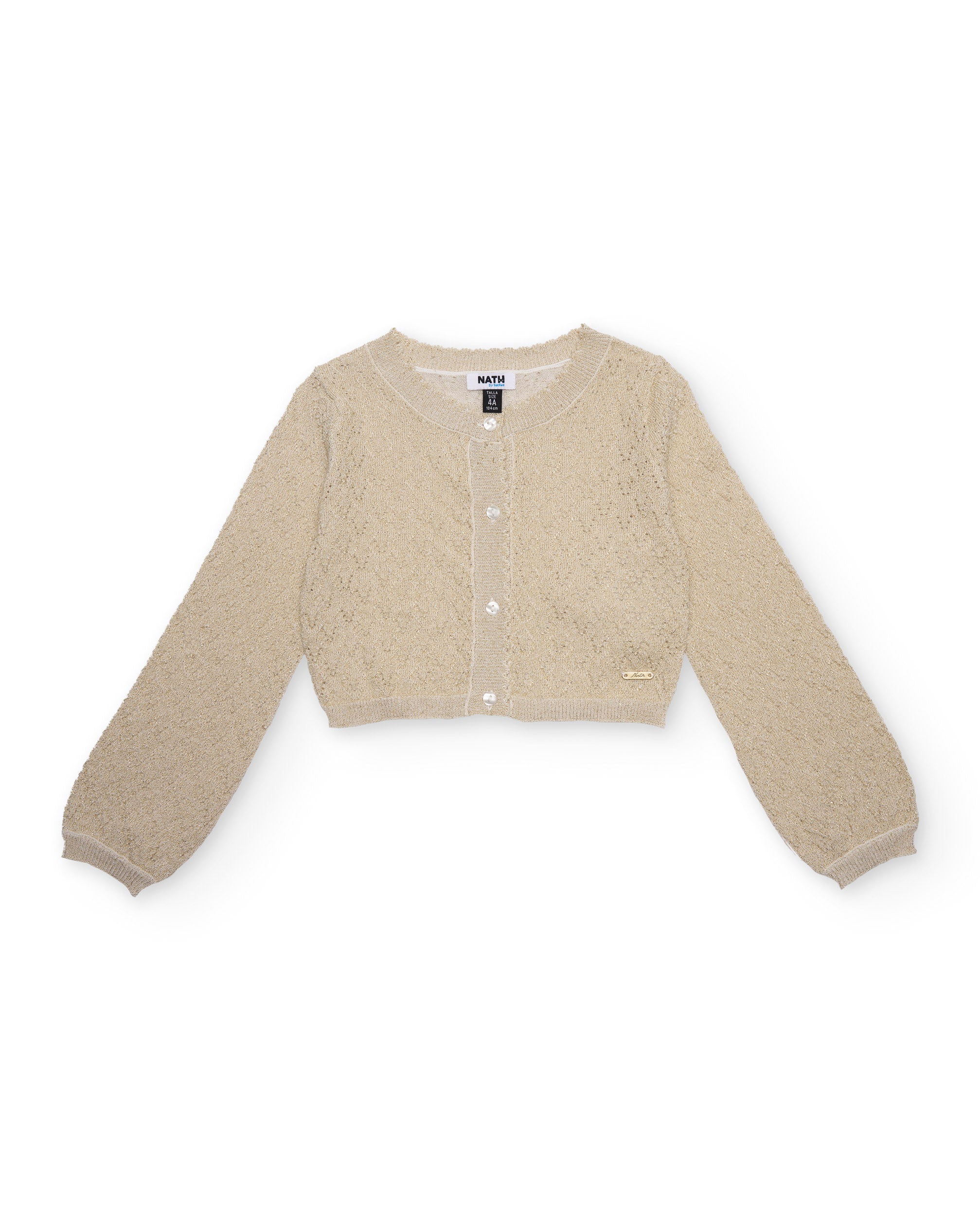 TucTuc Maglioni Cardigan Bambina Beige 4 Anni traforato