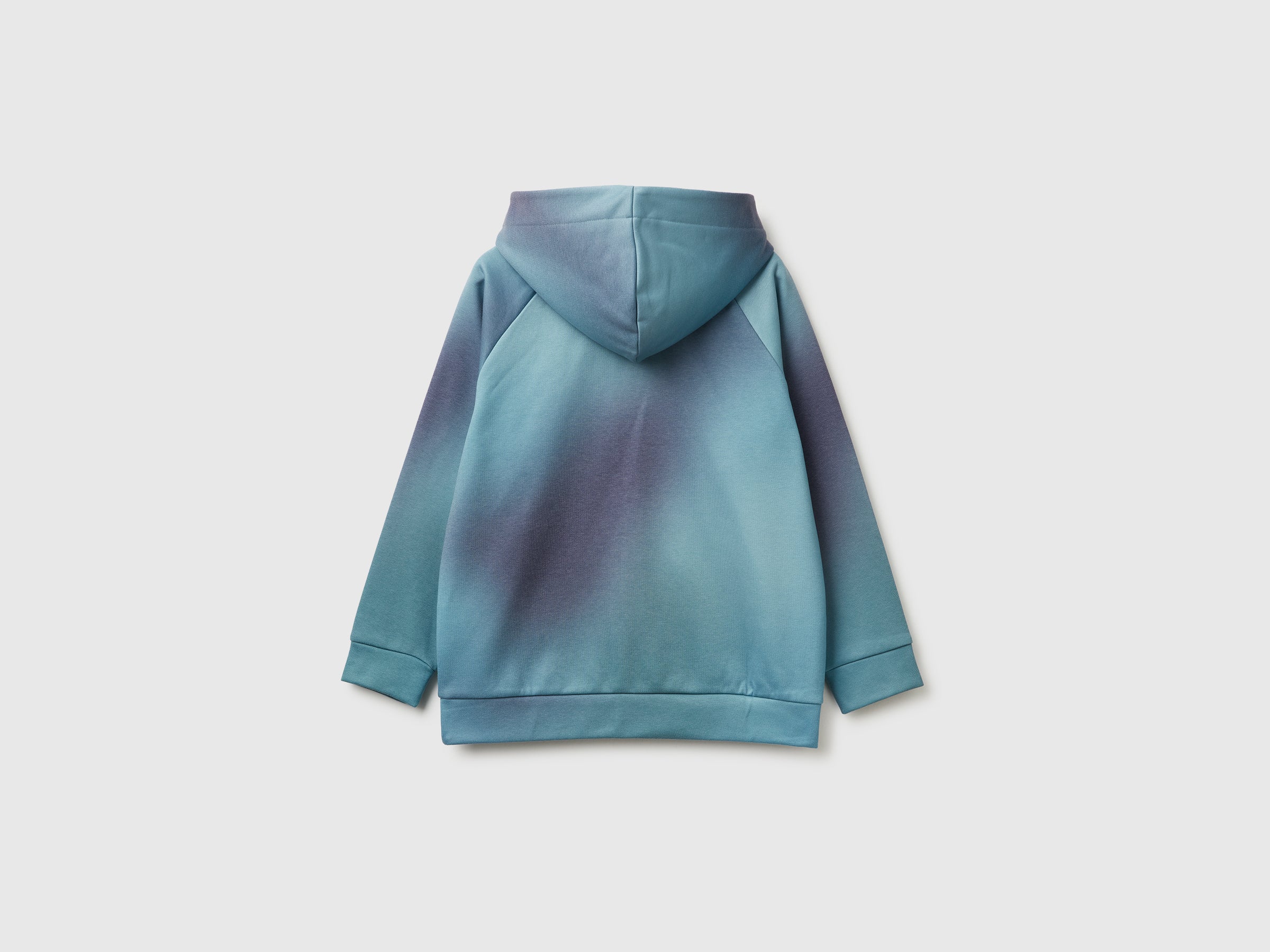 United Colors of Benetton Felpa con Cappuccio Zip Stampa Sfumata S