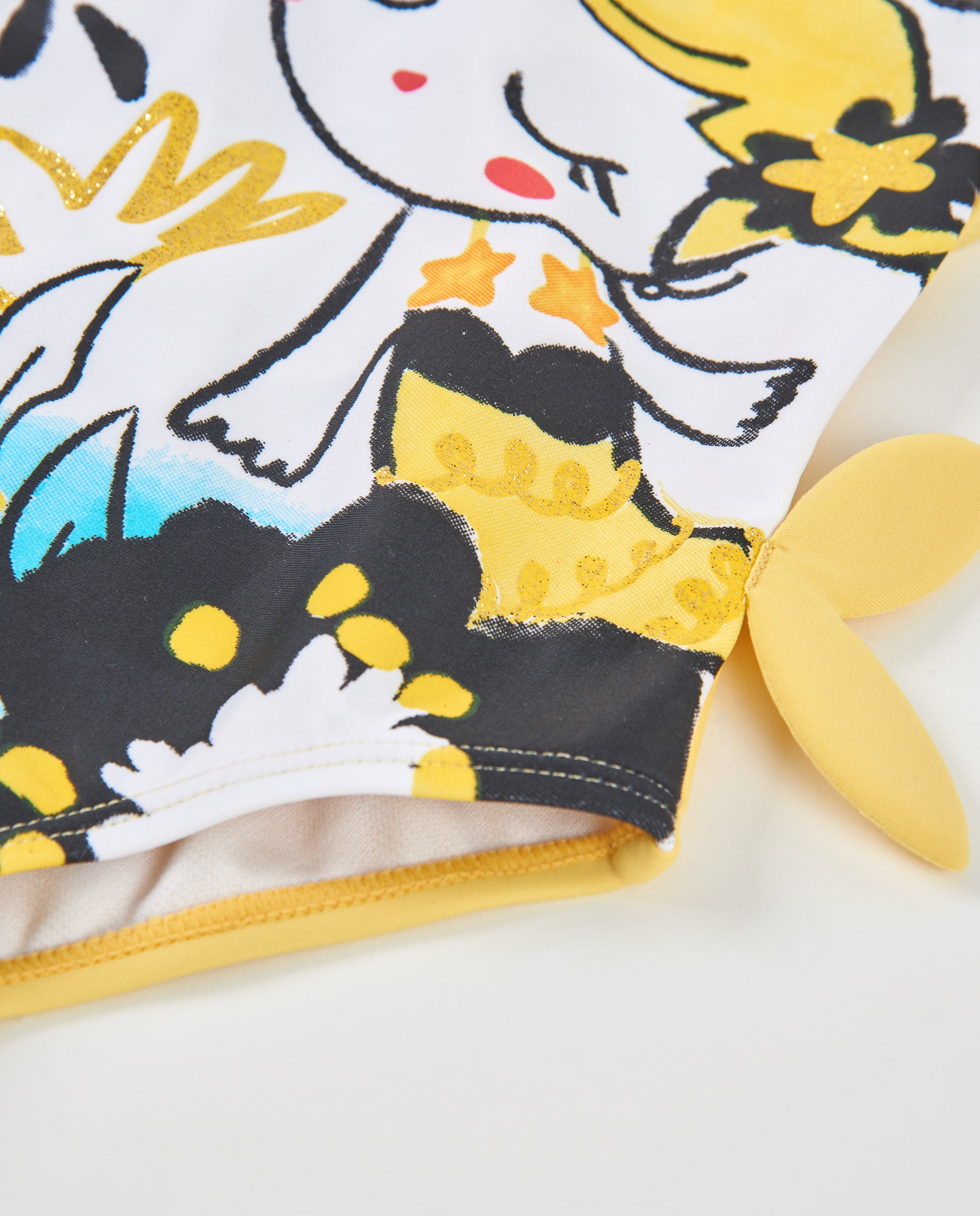 TucTuc Costumi Costume Bambina Giallo Dettaglio Pinna