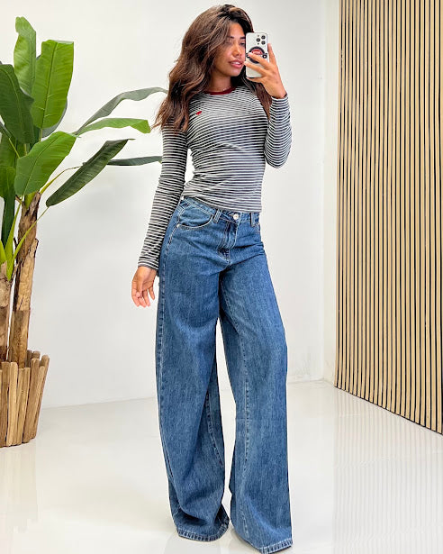 Sottosopra JES22570 jeans scritta strappi jeans taglia S