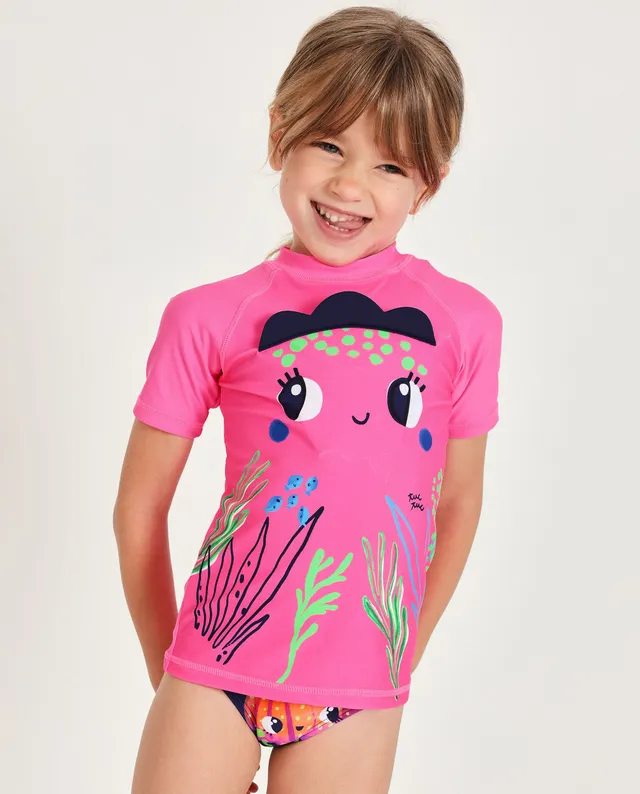 TucTuc Magliette maglietta mare bambina fucsia UPF 50+