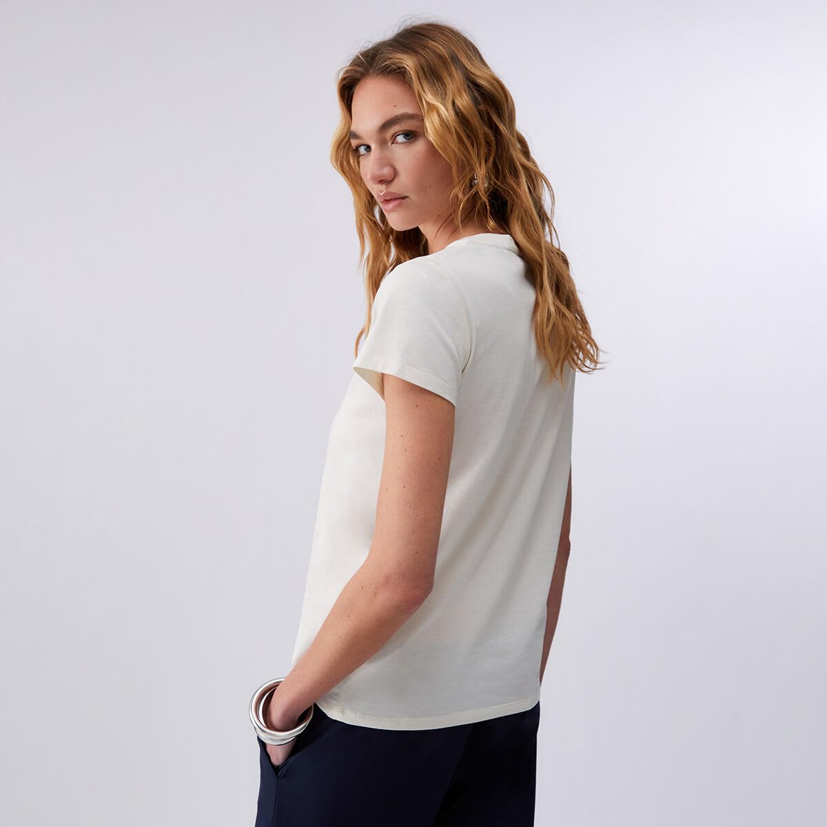 Liu-Jo Baby T-shirt con Strass maglietta L nera cotone