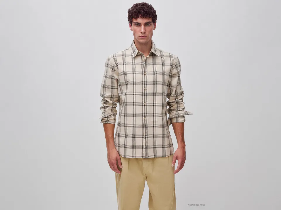 United Colors of Benetton Camicia Lyocell Cotone Tasca