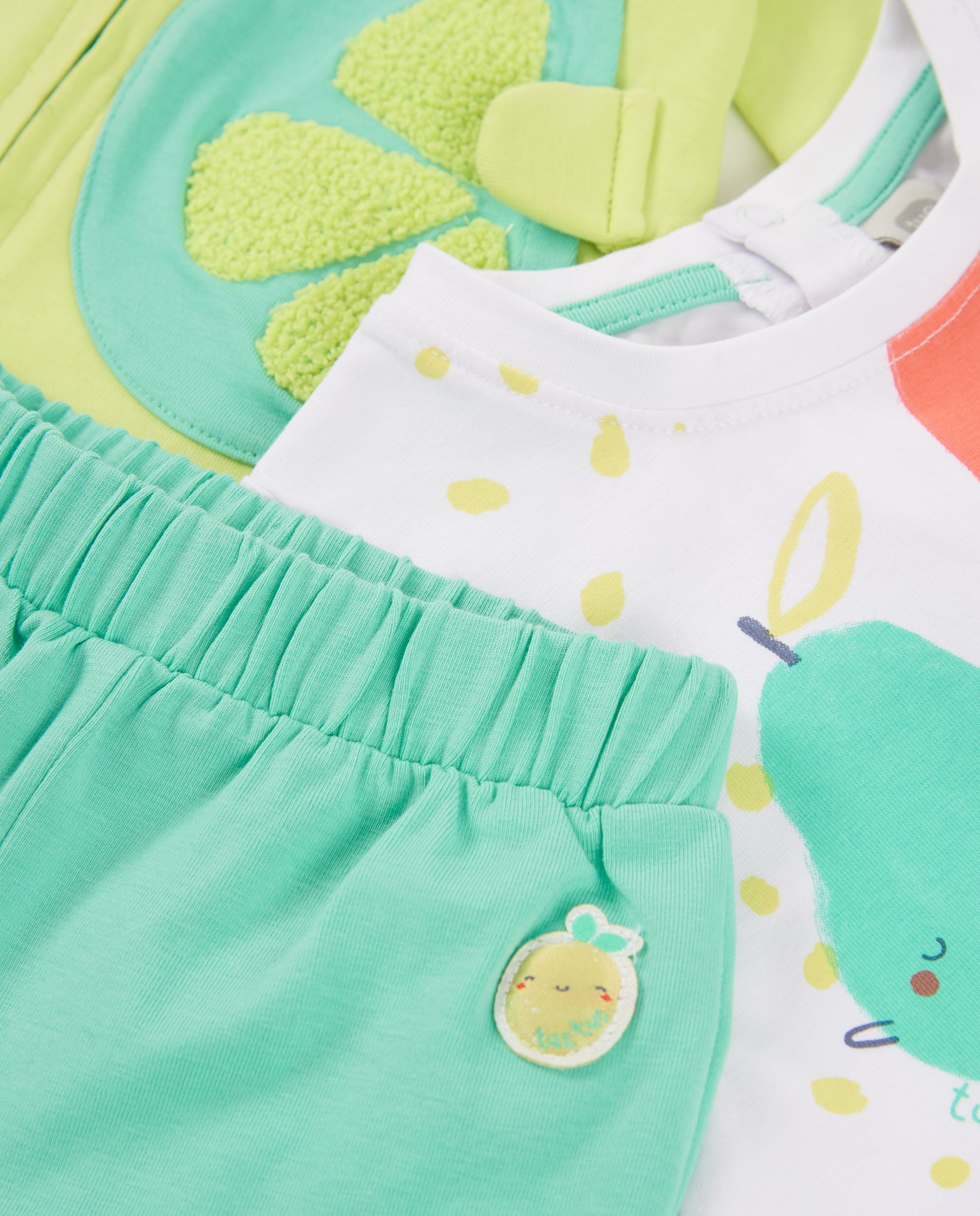 TucTuc Completi neonato set 3 pezzi verde frutta