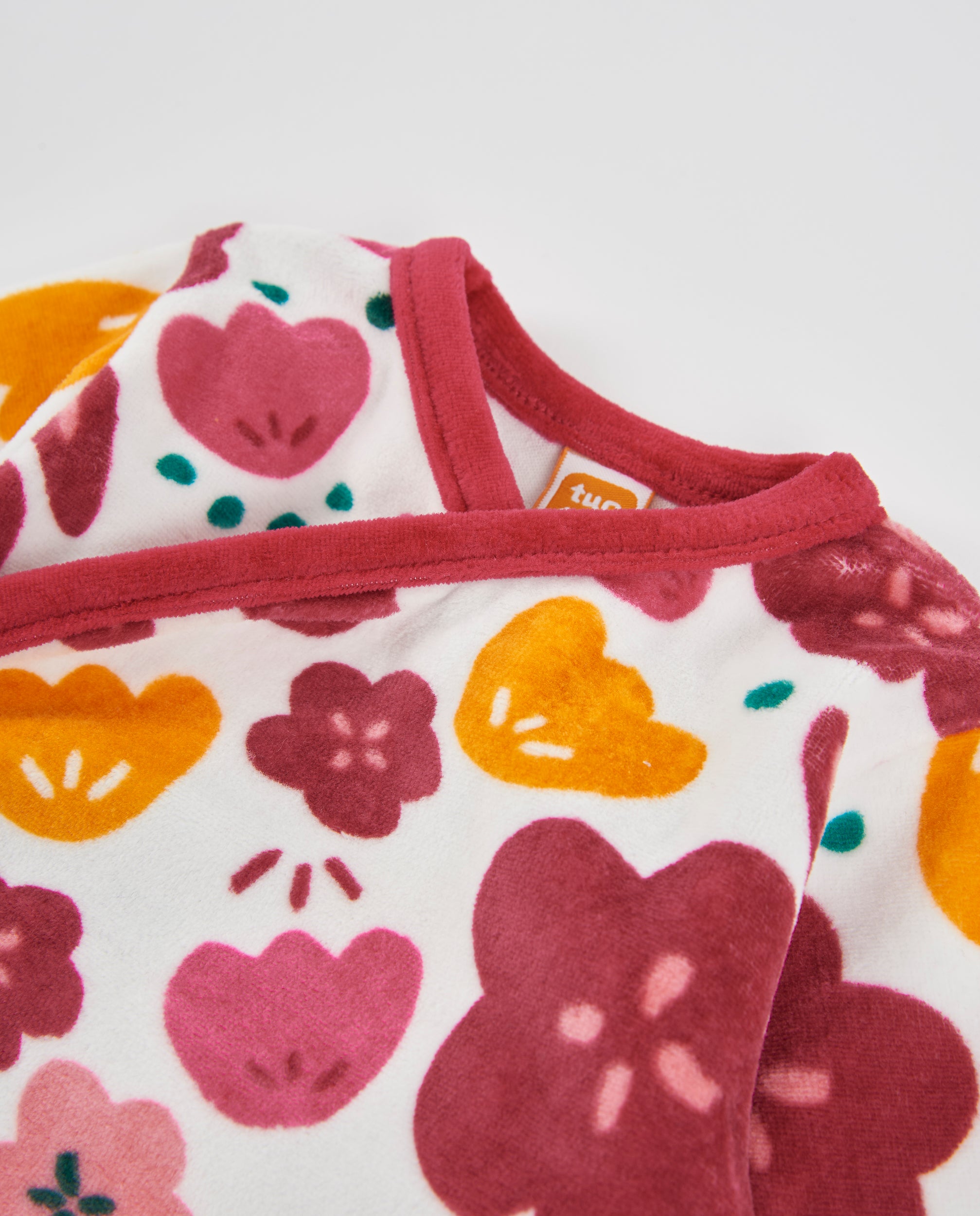 TucTuc Completi neonata bordeaux floreale 2 pezzi