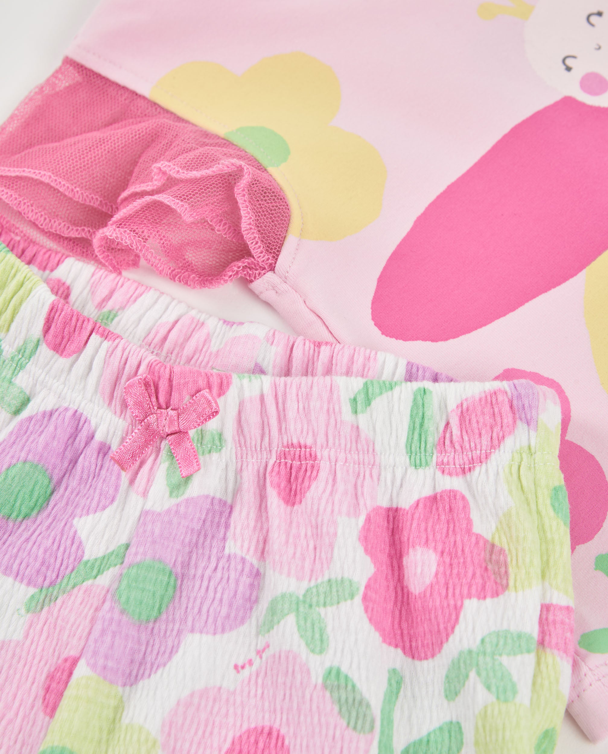 TucTuc Completi Completo neonata rosa floreale tulle