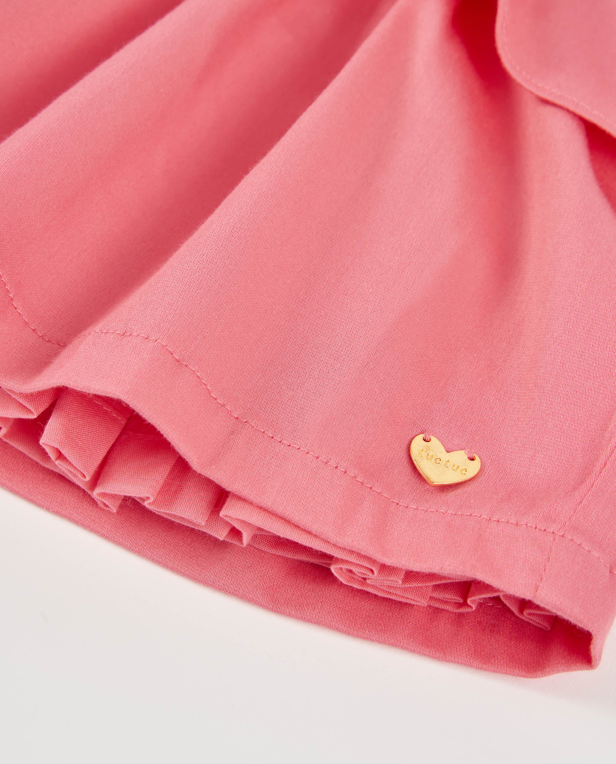 TucTuc Vestiti Vestito Bimba Rosa Corallo con Volant