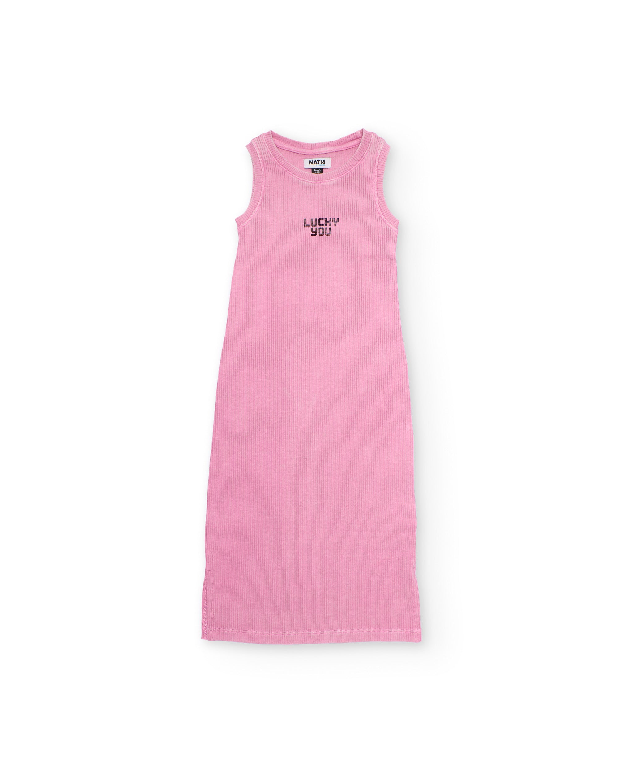 TucTuc Vestiti vestito bimba rosa coste Lucky You